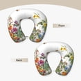 thumbnail image 3 of Easygdp Herbs and Wildflowers Travel Pillow Memory Foam, Head Neck Support Airplane Pillow for Traveling, Car, Home, Travel Neck Flight Pillow, 3 of 8