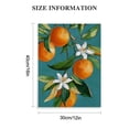thumbnail image 2 of JRXY Orange Blossom Flower Canvas Painting Fruit Art Orange Prints for Home Wall Décor Kitchen Artwork Framed Gifts 12x16 in, 2 of 5