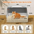 thumbnail image 2 of Stainless  Litter Box with Lid, XL Side Entry  Litter Box for Big Cats & Kitty, Removable Enclosed   Pan with High Sided Enclosure, Scoop, Mat, Footboard (Gray), 2 of 6