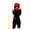 Black, variant on Silly Big Mouth Monster Jumpsuit - Premium Soft Fleece Halloween Costume Onesie, Funny Loungewear with Giant Comb for Halloween Nights Party Red Size: M