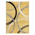 thumbnail image 2 of World Rug Gallery Contemporary Abstract Circles Design 6'6" X 9' Yellow Area Rug, 2 of 8