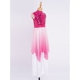 thumbnail image 7 of Sholeno Girls Worship Praise Dance Outfits Sleeveless Sequin Liturgical Tunic Overlay Dress with Wide Leg Pants Hot Pink 14, 7 of 7