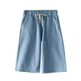 thumbnail image 1 of Innerwin Mini Pantalon Bermuda Femme Short Hot Pants Sport Longueur Genou Bas Décontracté Bleu TG, 1 of 2