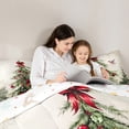 thumbnail image 4 of Feelyou Retro Christmas Tree Twin Bedding Sets 7-Piece, Red Princess Bowknot Bedding Comforter Set, Winter Plant Pine Reversible Sheet Sets, Luxury Bedroom Decor, 4 of 7