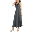 thumbnail image 3 of 24/7 Comfort Apparel Women's Slim Fit A Line Sleeveless Maxi Dress, 3 of 4