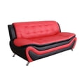 thumbnail image 2 of PonLiving Furniture Sekar Sofa / Fabric: Red/Black Sekar Sofa / Fabric: Red/Black, 2 of 2