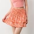 thumbnail image 4 of Musuos Women's Summer Mini Skirts High Waist Layered Ruffle A-Line Skirts for Casual Daily, 4 of 10