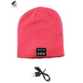 thumbnail image 3 of PULLIMORE Women Men Wireless Bluetooth Smart Beanie Hats Winter Warm Knitted Music Caps with Built-in Headphones Headset Stereo Speakers and Mic (Red), 3 of 9