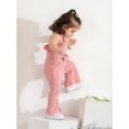 thumbnail image 5 of Infant Baby Girl Clothes Solid Jumpsuit Sleeveless Ruffle Halter Bodysuit Bell-Bottoms Pants Outfits Set Pink 3-6 Months, 5 of 6