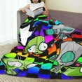 thumbnail image 5 of Invader Zim Fleece Blanket Super Soft Cozy Throw Blanket 40"X30", Lightweight Fuzzy Comfy Flannel Blanket Warm Plush Throw Blankets For Couch, Sofa, Bed, 5 of 8