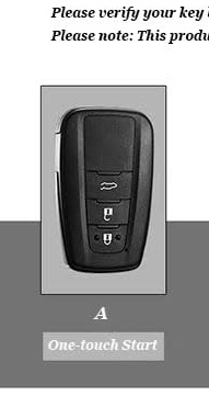 Car Key Fob Cover for Toyota Venza 2020-2024, Heavy Duty Hard Case, Scratch-Resistant Protective Shell with Keychain, Compatible Keyless Entry Remote Vehicle Accessories,A-Black