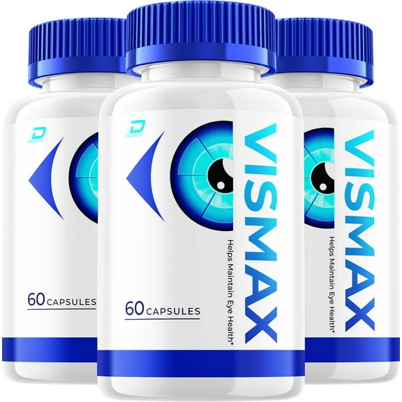 Vismax Eye Support Supplement – Vis Max Capsules Eye Vitamins Healthy Vision, 3 Pack, 180 Capsules