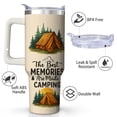 thumbnail image 2 of Camping Tent Forest Life Stainless Steel Insulated Mug with Lid and Handle, 30oz, 2 of 4