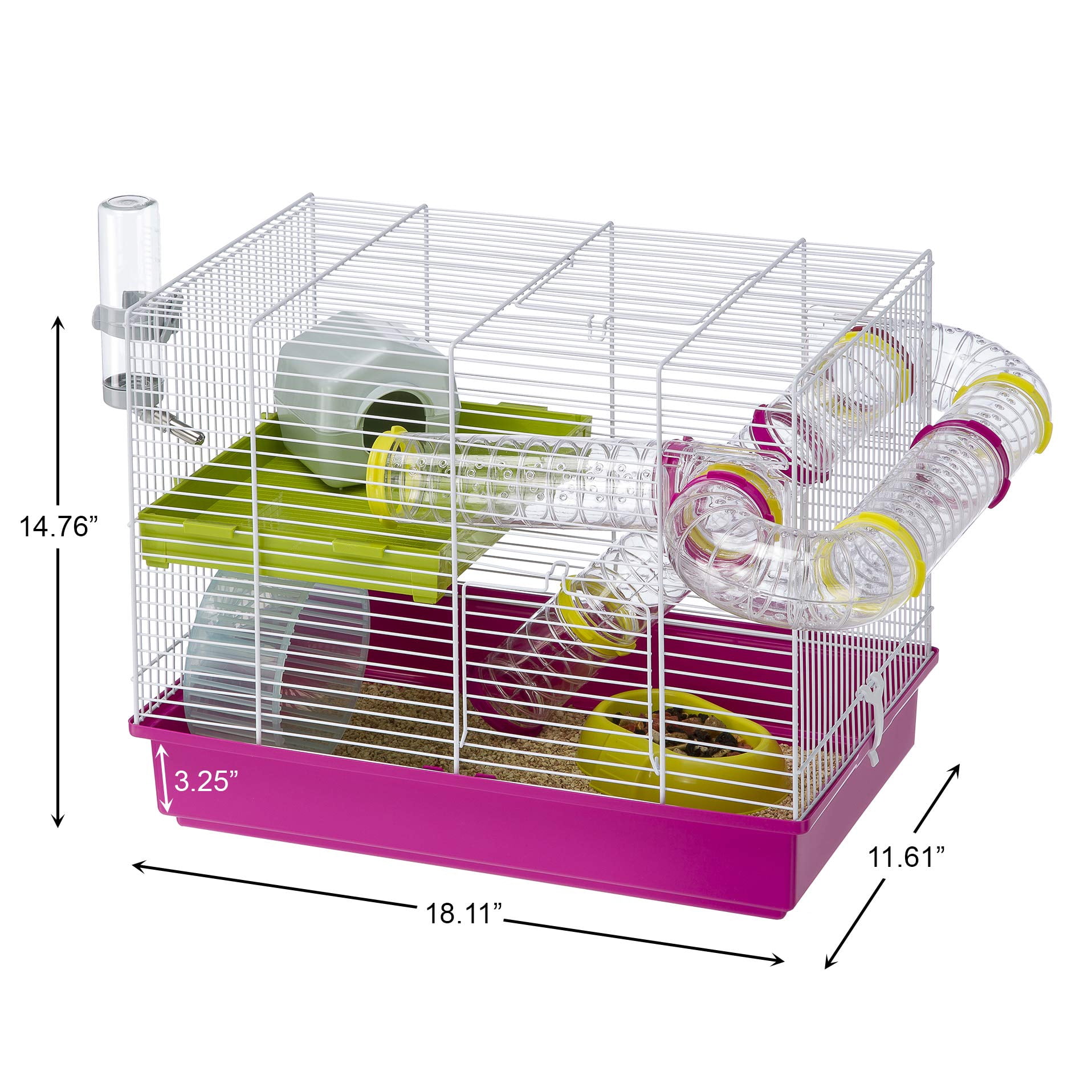 Laura Small Hamster Cage | Fun & Interactive Measures 18.11l X 11.61w 14.8h Includes All Accessories