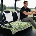 thumbnail image 5 of XYZCANDO Golf Cart Seat Covers 4 Front Pockets with Pockets, Compatible with Sports Outdoors Golf Cart Seat Covers with Front Pockets(Monstera Leaf Pattern), 5 of 7