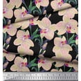 thumbnail image 3 of Soimoi Cotton Duck Fabric Leaves & Orchids Floral Print Fabric by The Yard 42 Inch Wide, 3 of 3