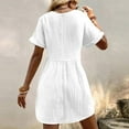 thumbnail image 3 of Simua Women's Rompers for Summer Casual Loose Short Sleeve V-neck Shorts Outfits Lightweight One Piece Solid Color Jumpsuits with Pockets, 3 of 7