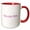 Red/White, variant on 3drose, College Girl Text in Pink - Girly Retro Preppy Font - University Students or Graduate School Fashion, 11oz Magic Transforming Mug