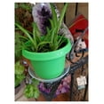 thumbnail image 5 of Flower Pots with Saucers, 7 inch Lime Green, Case of 5, Plastic, seedlings Planter, Nursery Planter, Colorful Flower Planter, Seed Starting Pot with Saucers (Lime Green), 5 of 9