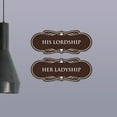thumbnail image 4 of Signs ByLITA Designer His Lordship and Her Ladyship 2 Pack Restroom Sign (Blue) - Medium, 4 of 6