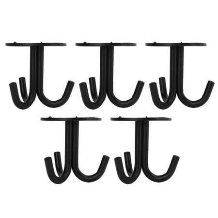 

5PCS Ceiling Hooks Thicken Three Grappling Stainless Steel Strengthen Load Bearing Ceiling Mount Hanger for Home Black