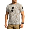 thumbnail image 3 of Men's Athletic Workout T-Shirts Moisture Wicking Cooling Running Shirts Camo Short Sleeve Performance Tee with Glasses Hanging, 3 of 7