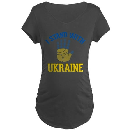 

CafePress - I Stand With Ukraine Support Ukr Maternity T Shirt - Maternity Dark T-Shirt