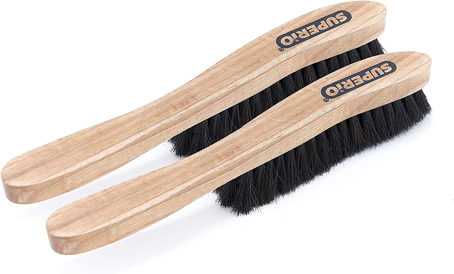 Superio Hat Brush Horsehair Bristles, Solid Wood Durable Felt Hat Brush