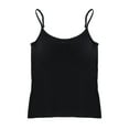 thumbnail image 2 of Women's Basic Solid Camisole Adjustable Spaghetti Strap Tank Top, 2 Pack, 2 of 7