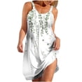 thumbnail image 2 of Summer Dresses for Women 2024 Sleeveless Striped Print Hem Print Loose Beach Dress, 2 of 5
