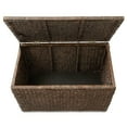 thumbnail image 5 of Casafield 30" Storage Chest with Lid, Handles, Safety Hinge - Espresso, Water Hyacinth Wicker Storage Trunk Basket for Bedroom, Entry Way, Living Room, 5 of 7