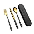 thumbnail image 3 of Utensilios de cocina 304 Conjuntos portátiles de acero inoxidable Vajilla reutilizable con caja Estudiantes Utilice diseño simple Cena de desayuno Tipo 6 Inevent HA012725-06, 3 of 7
