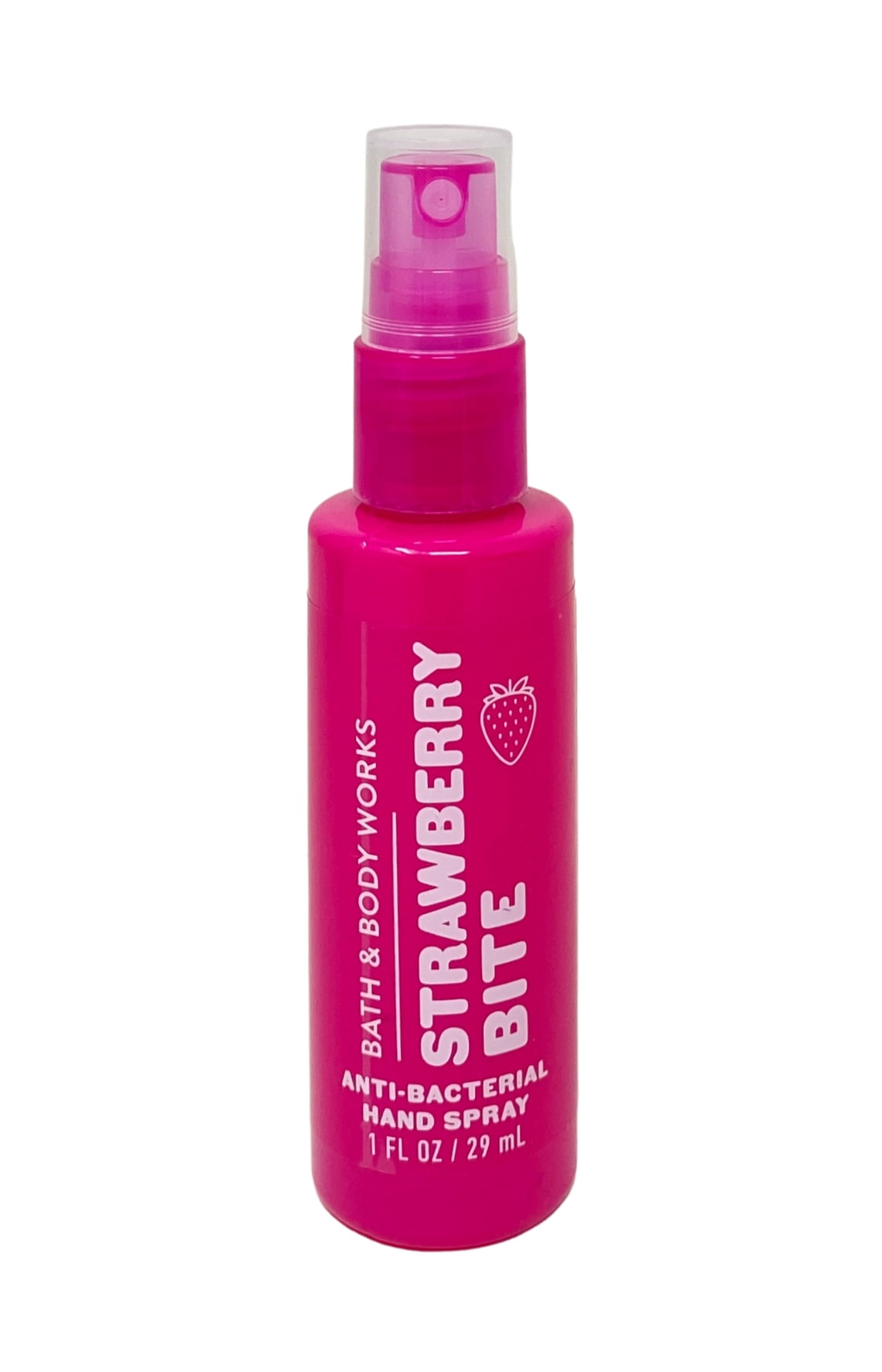 Bath & Body Works Strawberry Bite 3 - Hand Sprays - (1 fl oz / 29 ml Each) with a Peach Gardenia Mini Soap