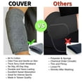 thumbnail image 4 of COUVER 9 inch Extra Long Thick Sports Wristband / Sweatband, BLACK (1 Piece), 4 of 10