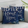 thumbnail image 3 of nygtbtfer Throw Pillow Covers Welcome to Our Home Blue Outdoor Lumbar Pillow Decorative Throw Pillows Cases Cushion Covers Decorations for Living Room Couch Sofa Decor White, 3 of 7
