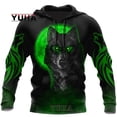 thumbnail image 2 of Sudadera unisex con estampado 3D de lobo, sudadera con estampado de animales, ropa de calle para hombre, 2 of 5