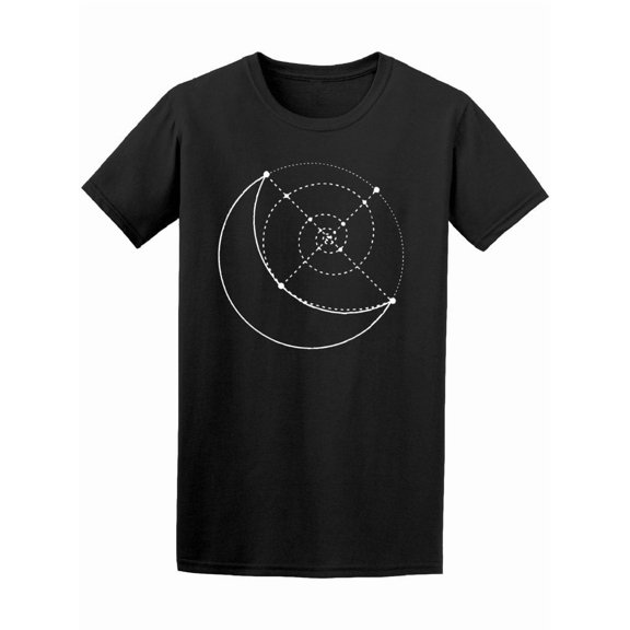 Moon Sacred Geometry T-Shirt Men -Image by Shutterstock, Male Small