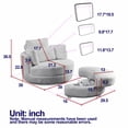 thumbnail image 3 of Triple Tree Modern Fabric Swivel Accent Chair with 4 Pillows, Coffee, 3 of 7