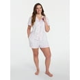 thumbnail image 6 of Joyspun Women’s Dreamy Soft Collection Bridal Knit Top and Shorts Pajama Set, 2-Piece, Sizes XS-3X, 6 of 8