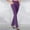 Purple, variant on Patlollav Pants Womens Casual Temperament Solid Color Knitted Micro Pull Slim Flare Trousers