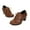 Z03 Brown, variant on Gyexs Ankle Boots for Women Dressy Ankle Cowboy Boots Low Heel Western Cowboy Boots Zipper Casual Short Ankle Booties Army Green Size 9