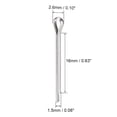 thumbnail image 2 of Uxcell Split Cotter Pin -1.5mm x 16mm 304 Stainless Steel 2-Prongs Silver Tone 30Pcs, 2 of 3