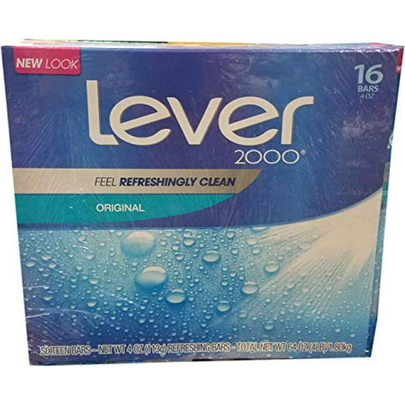 Lever 2000 Perfectly Fresh Bar Soap, 16count, 64 Oz, 2.16 Lb (4346090703)