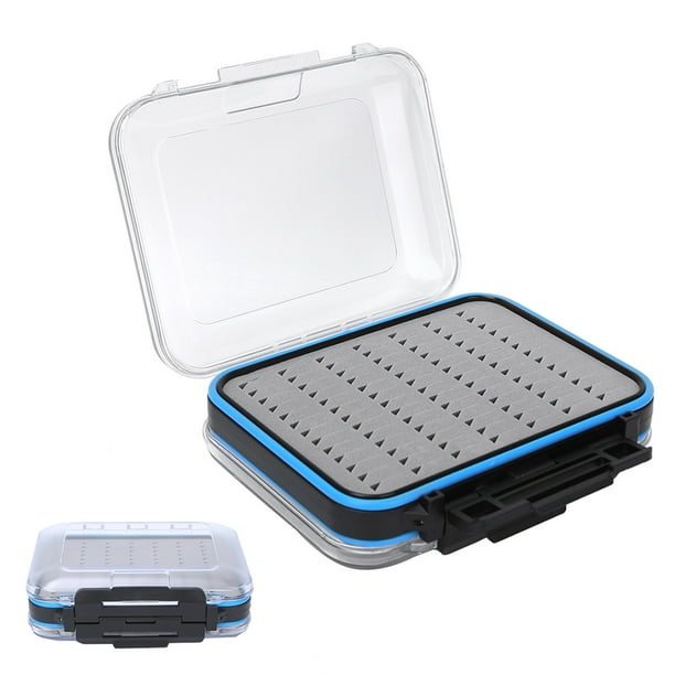 Fly Fishing Box,ABS Waterproof Dual Layer Fish Bait Box Lure Bait Box  Multi-Functional