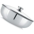 thumbnail image 2 of D&Y Stainless Steel Induction Bottom Stir Fry Pan Tri-Ply Deep Kadai Frying Pan Indian Kadhai Everyday Chef's Wok Pan for Kitchen Paella Pan For Cooking And Serving Pot and Pan, 2 of 7