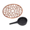 thumbnail image 4 of Teapot Warmer Base Ceramic Candle Heater Tea Coffee Milk Light Warmer with Purple Iron Pad for Home Black A Pad, 4 of 4