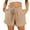 B25 Khaki womens summer pants clearance under $5, variant on Shorts for Women Clearance under $5 Wuchoa Ladies Summer Classic Short Elastic Waist Drawstring Casual Bermuda Shorts Loose Plus Size Lightweight 2025 Shorts Clothes