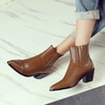 thumbnail image 4 of jsaierl Plus Size Ladies Autumn And Winter Boots Pointed Toe Thick High-heeled Boots, 4 of 9