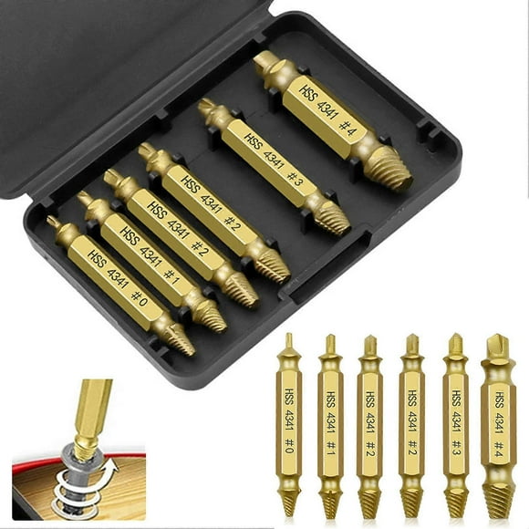 6 Pack Broken Screw Extractor Kit Broken Screw Extractor Kit Screw Head Extractor Broken Screw Extractor and Bolt Extractor