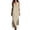 06-Beige403, variant on XIAONU Womens Solid Maxi Dress Sleeveless V Neck Split Side Linen Casual Sundress